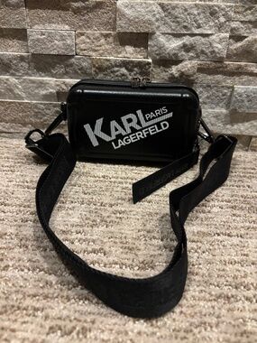 Karl Lagerfeld Compact Hard Shell Crossbody Bag